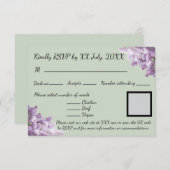 Sering en aardse salie RSVP kaartje (Voorkant / Achterkant)