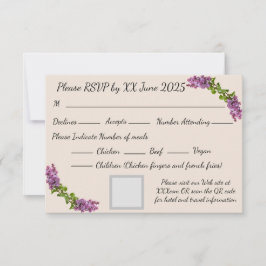 Sering en Crème Reactiekaart RSVP Kaartje