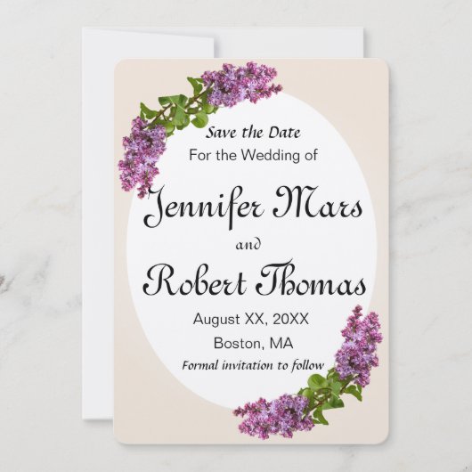 Sering en Crème Reserveer de datum Save The Date (Voorkant)