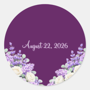Sering en Lavendel Feeststickers Ronde Sticker