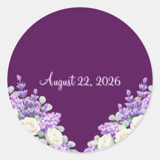 Sering en Lavendel Feeststickers Ronde Sticker (Voorkant)