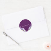 Sering en Lavendel Feeststickers Ronde Sticker (Envelop)
