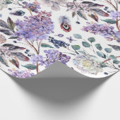Sering en Pioen Bloemen Cadeaupapier (Hoek)