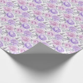 Sering en Roze Pioen Romantisch Bloemmotief Cadeaupapier (Hoek)