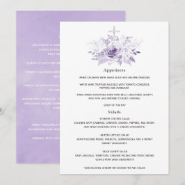 Sering en Zilver Bloemen Doop of Christening Menu