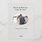 Sering Florale Save the Date Folie Uitnodiging (Achterkant)