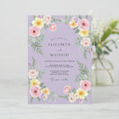 Sering Geel Ranunculus Eucalyptus Bruiloft Kaart (Staand voorkant)