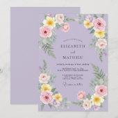 Sering Geel Ranunculus Eucalyptus Bruiloft Kaart (Voorkant / Achterkant)