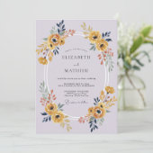 Sering Gouden Ranunculus Eucalyptus Bruiloft Kaart (Staand voorkant)