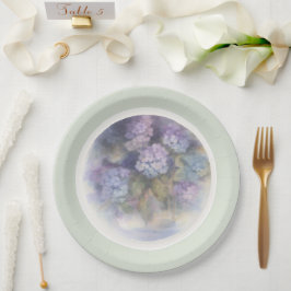 Sering Hydrangea Aquarel Lunchnapkin Papieren Bordje