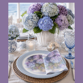 Sering Hydrangea Aquarel Lunchnapkin Papieren Bordje
