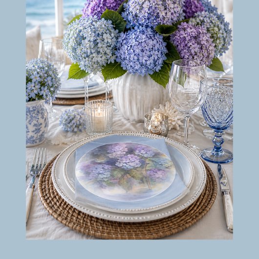 Sering Hydrangea Aquarel Lunchnapkin Servet
