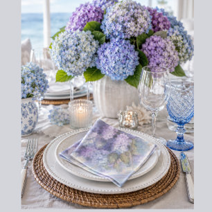 Sering Hydrangea Aquarel Lunchnapkin Servet