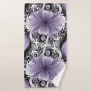 Sering Illusie Abstracte Bloemige Fractale Kunst F Badhanddoek