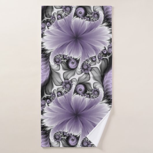 Sering Illusie Abstracte Bloemige Fractale Kunst F Badhanddoek (Badhanddoek)