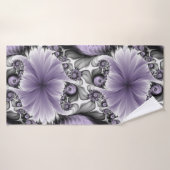 Sering Illusie Abstracte Bloemige Fractale Kunst F Badhanddoek (Badhanddoek)