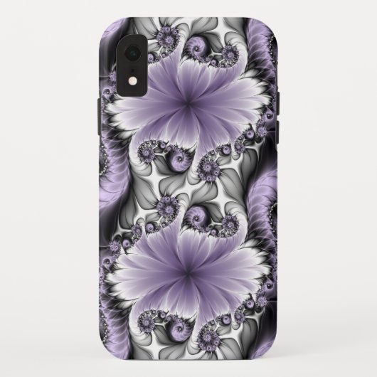 Sering Illusie Abstracte Bloemige Fractale Kunst F Case-Mate iPhone Case (Achterkant)