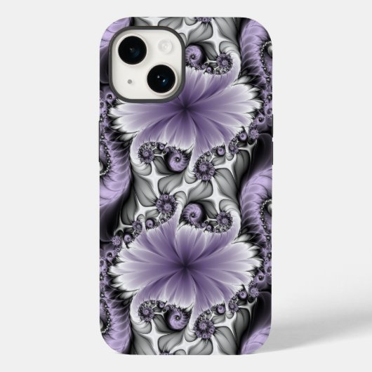 Sering Illusie Abstracte Bloemige Fractale Kunst F Case-Mate iPhone Case (Achterkant)