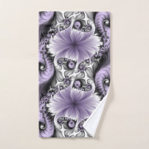 Sering Illusie Abstracte Bloemige Fractale Kunst F Handdoek