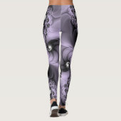 Sering Illusie Abstracte Bloemige Fractale Kunst F Leggings (Achterkant)
