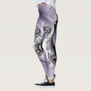 Sering Illusie Abstracte Bloemige Fractale Kunst F Leggings