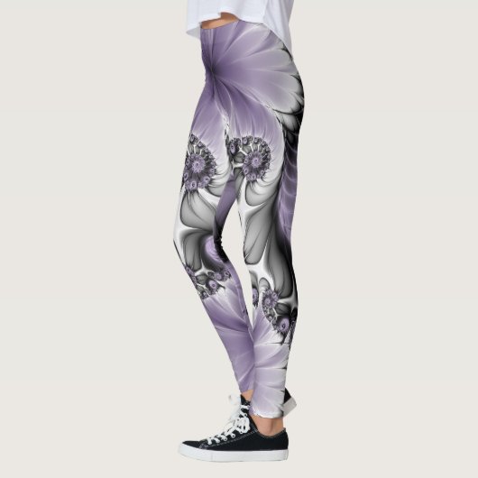 Sering Illusie Abstracte Bloemige Fractale Kunst F Leggings (Links)