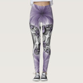 Sering Illusie Abstracte Bloemige Fractale Kunst F Leggings (Voorkant)