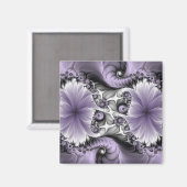 Sering Illusie Abstracte Bloemige Fractale Kunst F Magneet (Voorkant / Achterkant)