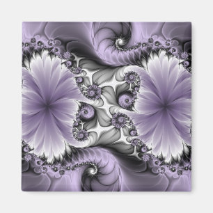 Sering Illusie Abstracte Bloemige Fractale Kunst F Magneet