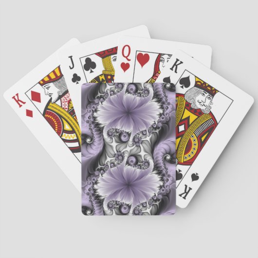 Sering Illusie Abstracte Bloemige Fractale Kunst F Pokerkaarten (Achterkant)