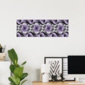 Sering Illusie Abstracte Bloemige Fractale Kunst F Poster (Thuiskantoor)