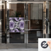 Sering Illusie Abstracte Bloemige Fractale Kunst F Raamsticker (Kantoordeur)