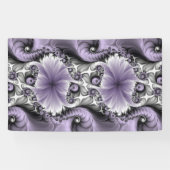 Sering Illusie Abstracte Bloemige Fractale Kunst F Spandoek (Horizontaal)