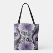 Sering Illusie Abstracte Bloemige Fractale Kunst F Tote Bag (Achterkant)