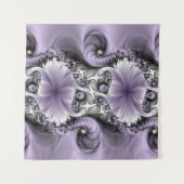 Sering Illusie Abstracte Bloemige Fractale Kunst F Wandkleed (Voorkant)