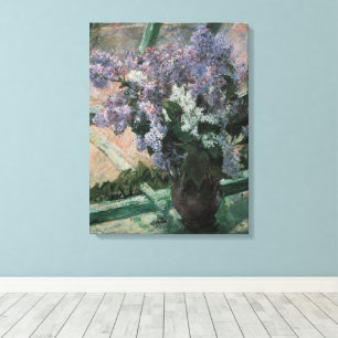Sering in een raam door Mary Cassatt, Vintage Kuns Canvas Afdruk