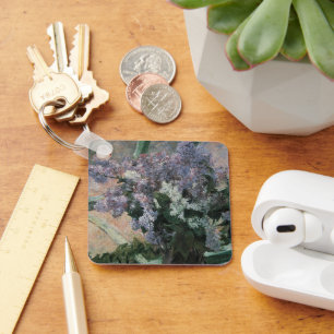 Sering in een raam door Mary Cassatt, Vintage Kuns Sleutelhanger