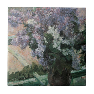 Sering in een raam door Mary Cassatt, Vintage Kuns Tegeltje