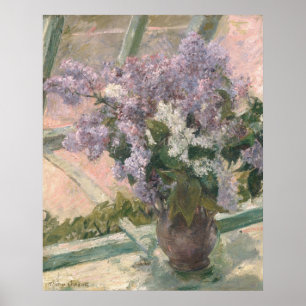 Sering in venster door Mary Cassatt Amerikaanse sc Poster