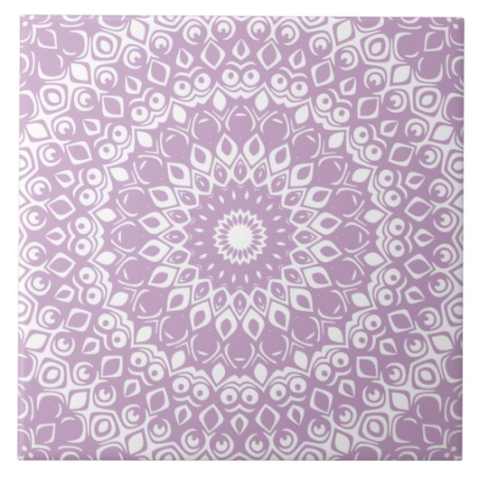 Sering Mandala Geometrisch Patroon Tegeltje (Voorkant)