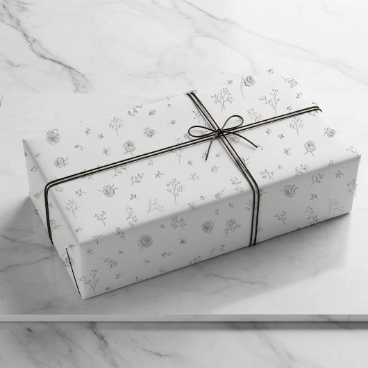 Sering Minimalistisch Bloemverpakkings papier