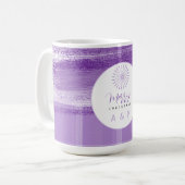 Sering Modern Plaid Monogram Koffiemok (Voorkant links)