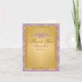 Sering, NEP Goud Glitters, Damast Bedankkaartje Bedankkaart (Voorkant)