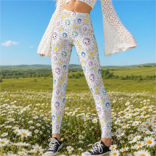 Sering poppengezichtjes patroon ingesteld in madel leggings