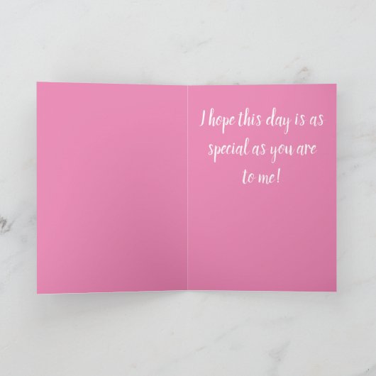 Sering Roze Moederdag Kaart (Binnen)