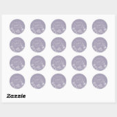 Sering Schetsbloemen Bruiloftsshower Ronde Sticker (Vel)