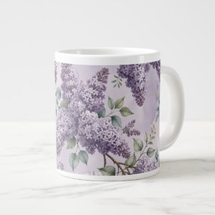 Sering Seringbloesem Saliegroen Stof Lavendel Grote Koffiekop