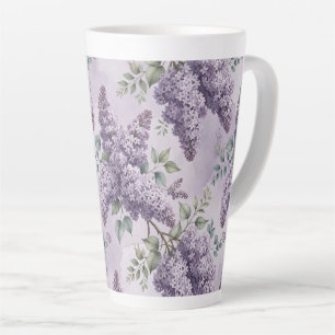 Sering Seringbloesem Saliegroen Stof Lavendel Latte Mok