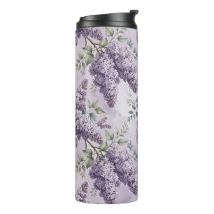 Sering Seringbloesem Saliegroen Stof Lavendel Thermosbeker