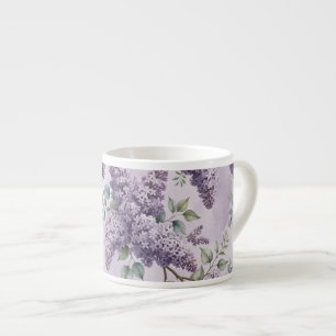Sering Seringbloesems Saliegroen Stof Lavendel Espresso Kop